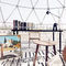 Lüks Metal Jeodezik Dome Çadır Sıcak Işıklar Dış Okuma Kullanımı